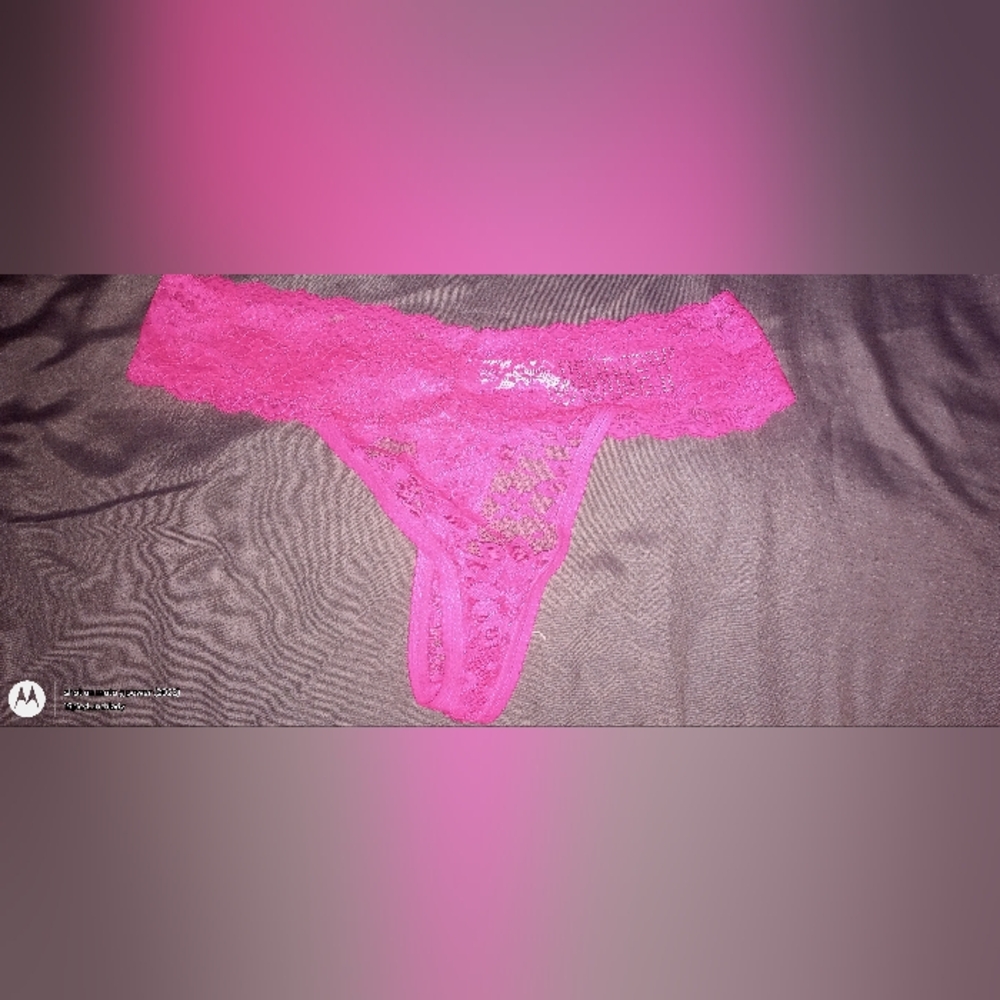 Juicy Couture Pink Lace Tanga Thong